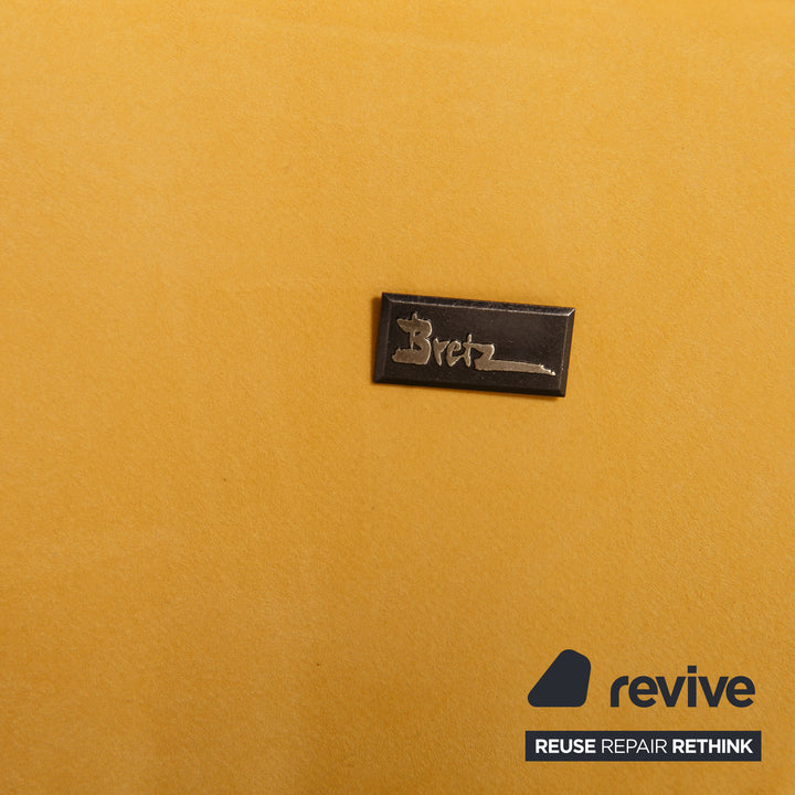 Bretz Gaudi fabric sofa set yellow three seater stool