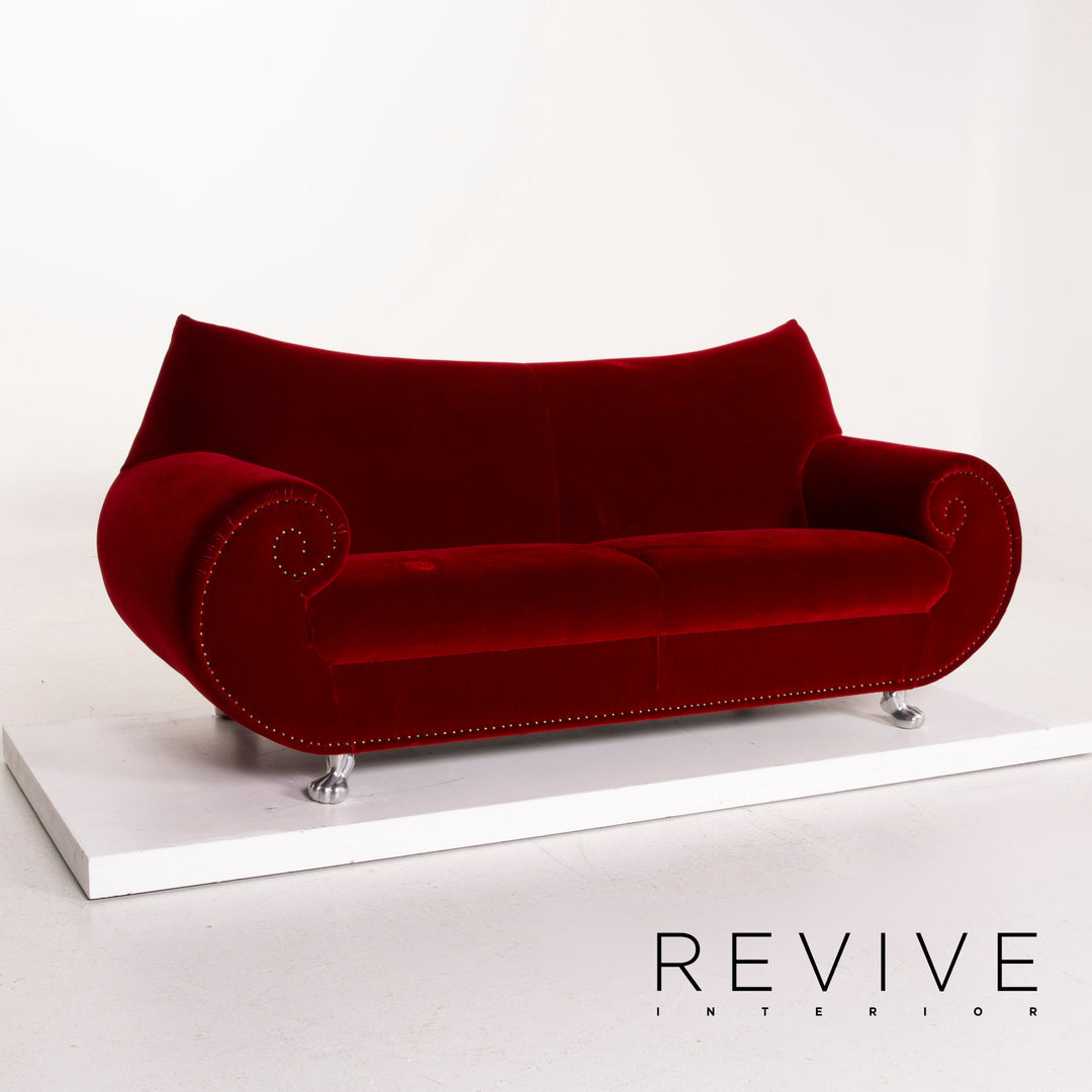 Bretz Gaudi fabric sofa set red three-seater armchair velvet #14964
