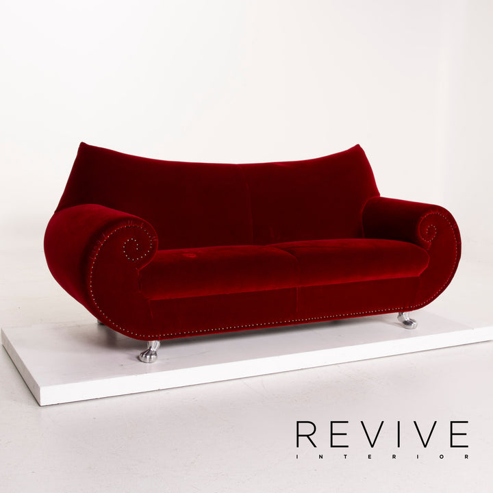 Bretz Gaudi fabric sofa set red three-seater armchair velvet #14964