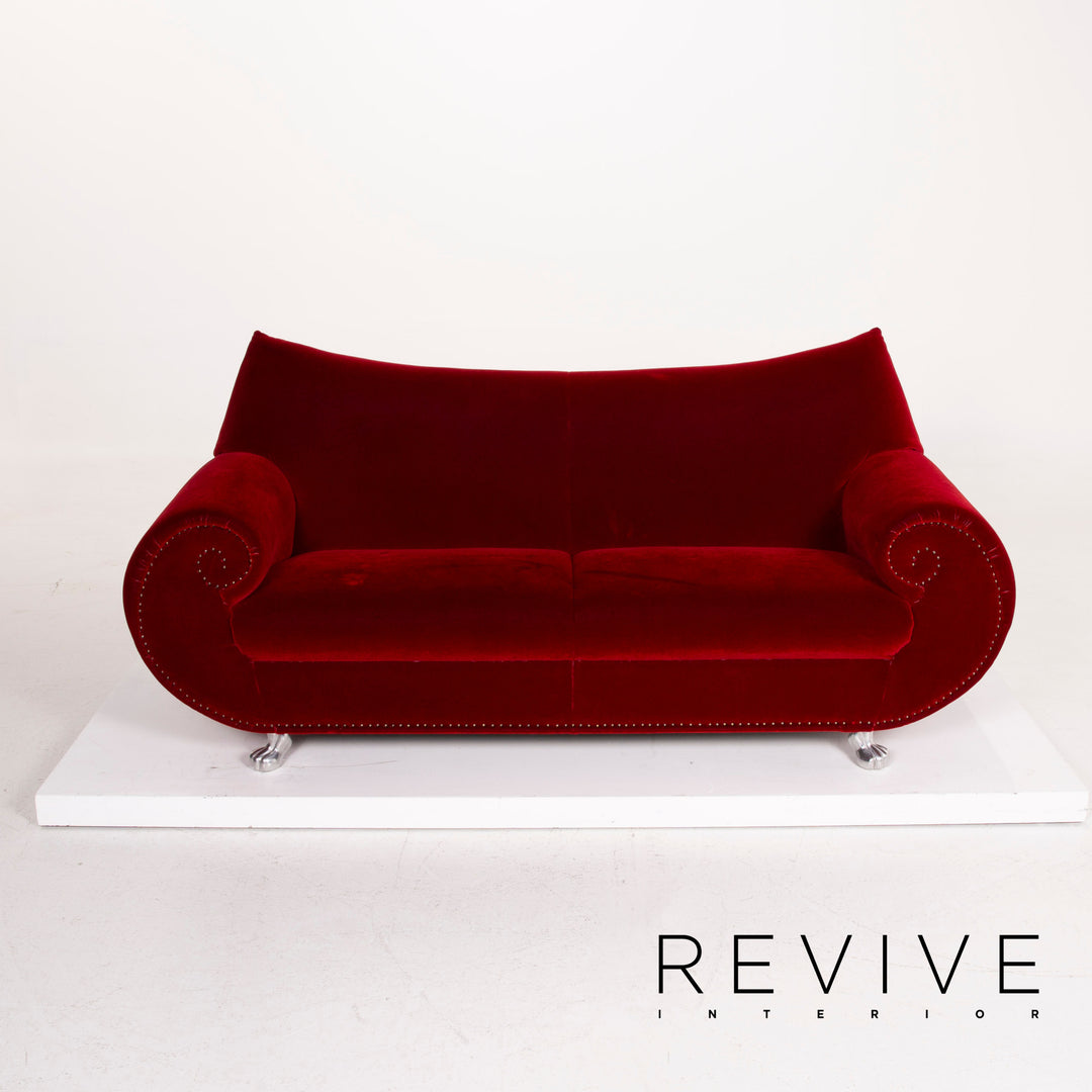 Bretz Gaudi fabric sofa set red three-seater armchair velvet #14964