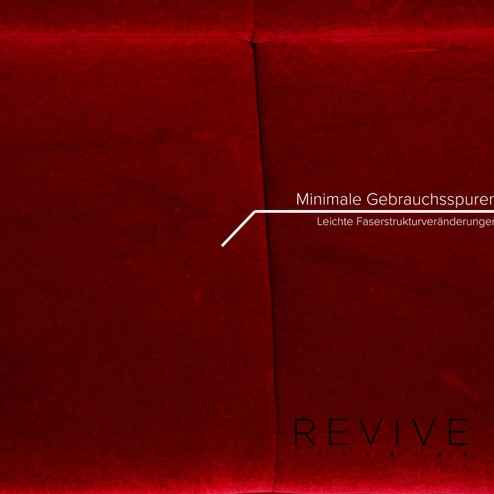 Bretz Gaudi fabric sofa set red three-seater armchair velvet #14964