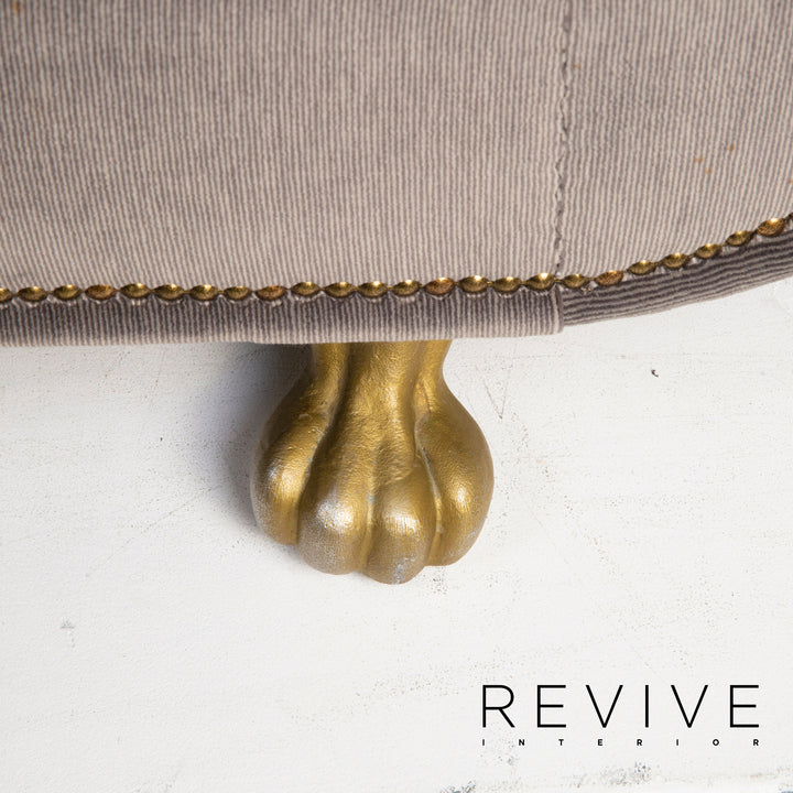 Bretz Gaudi Fabric Sofa Gray Three Seater Velvet #15153