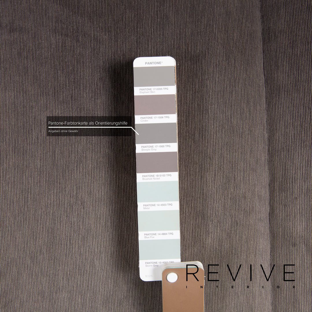 Bretz Gaudi Fabric Sofa Gray Three Seater Velvet #15153