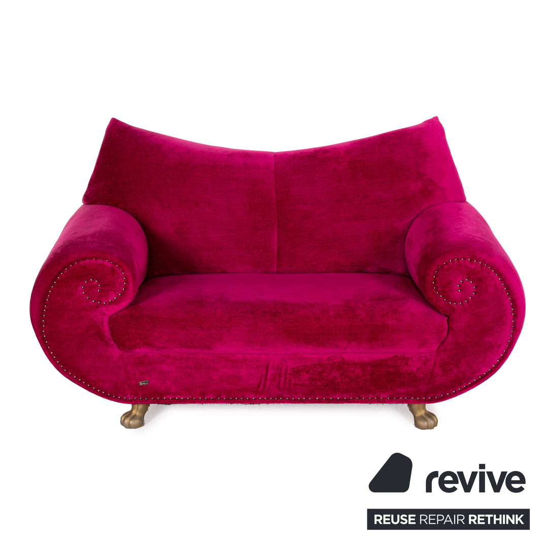 Bretz Gaudi Fabric Sofa Pink Two Seater Couch