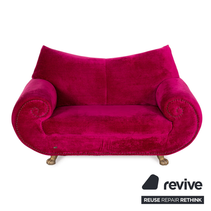 Bretz Gaudi Fabric Sofa Pink Two Seater Couch