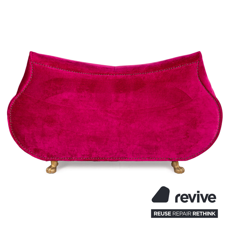 Bretz Gaudi Fabric Sofa Pink Two Seater Couch