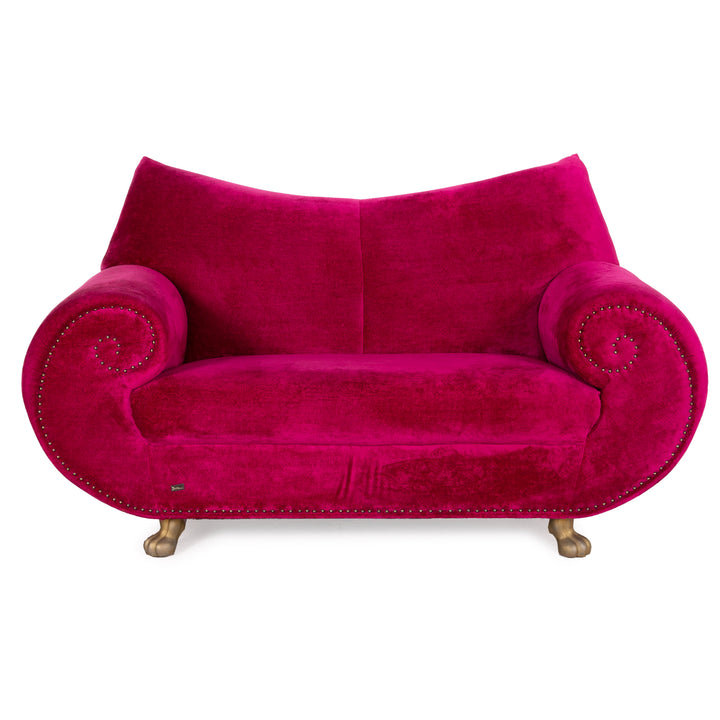 Bretz Gaudi Fabric Sofa Pink Two Seater Couch