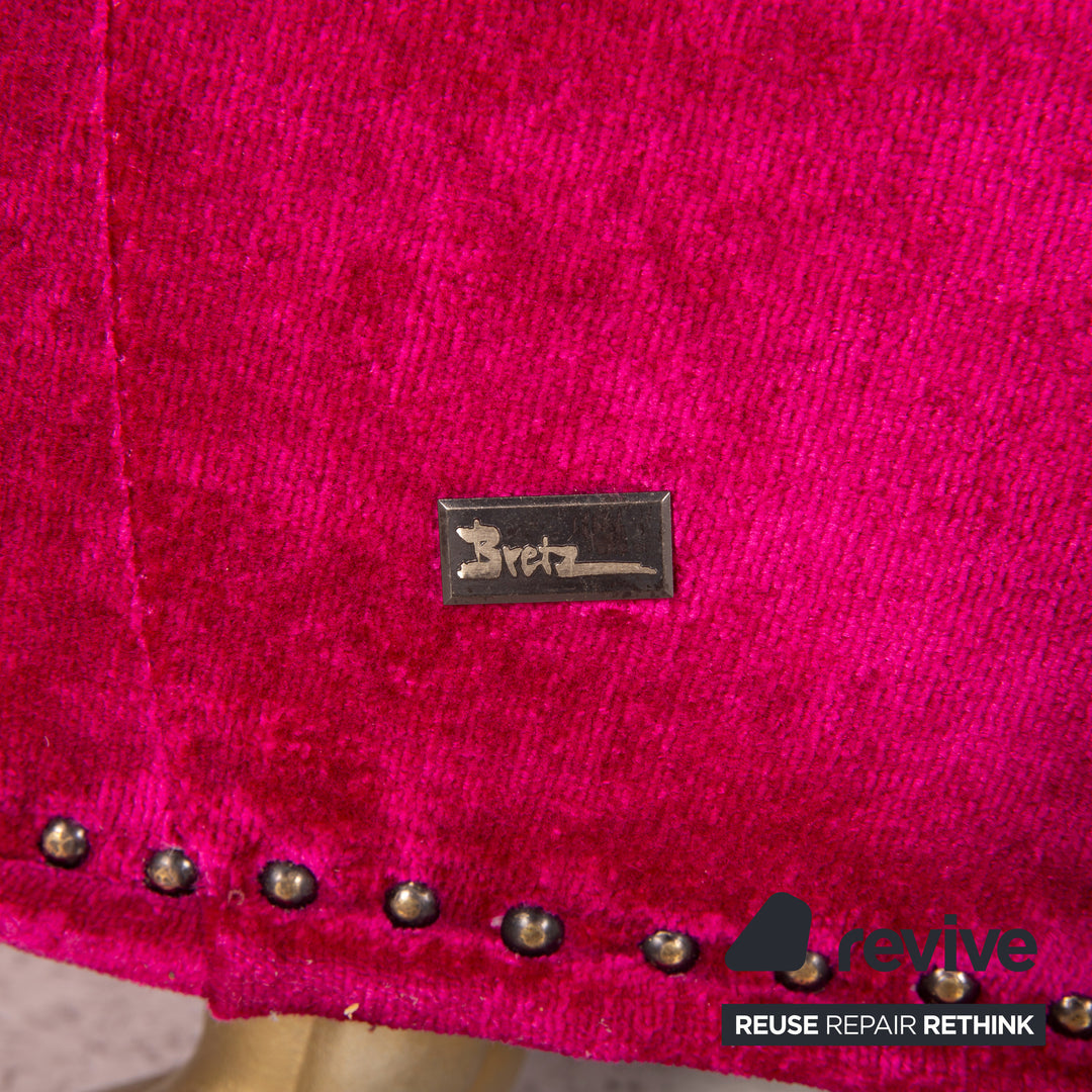 Bretz Gaudi Fabric Sofa Pink Two Seater Couch