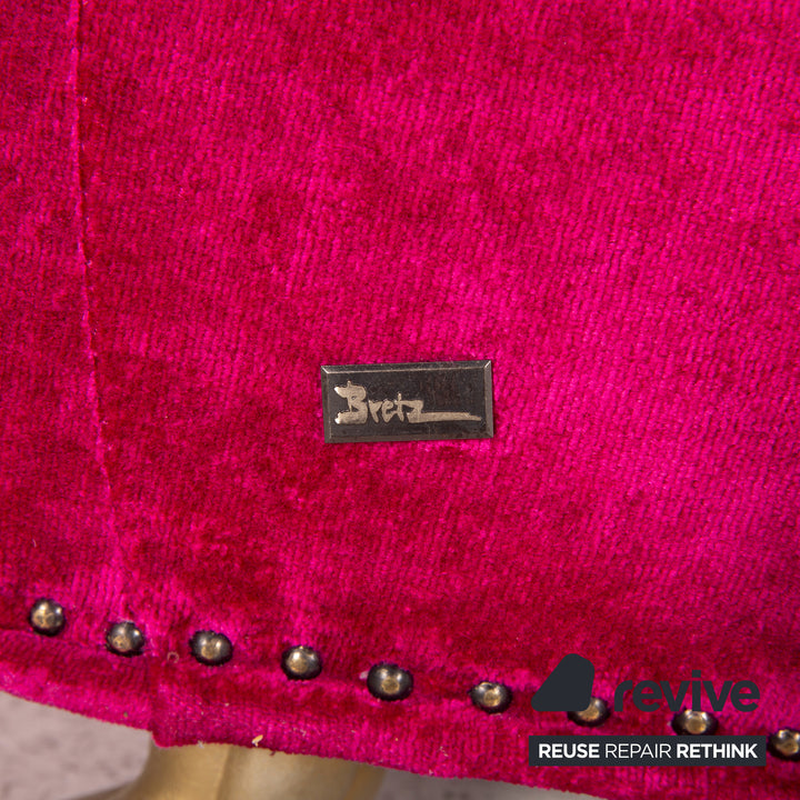 Bretz Gaudi Fabric Sofa Pink Two Seater Couch