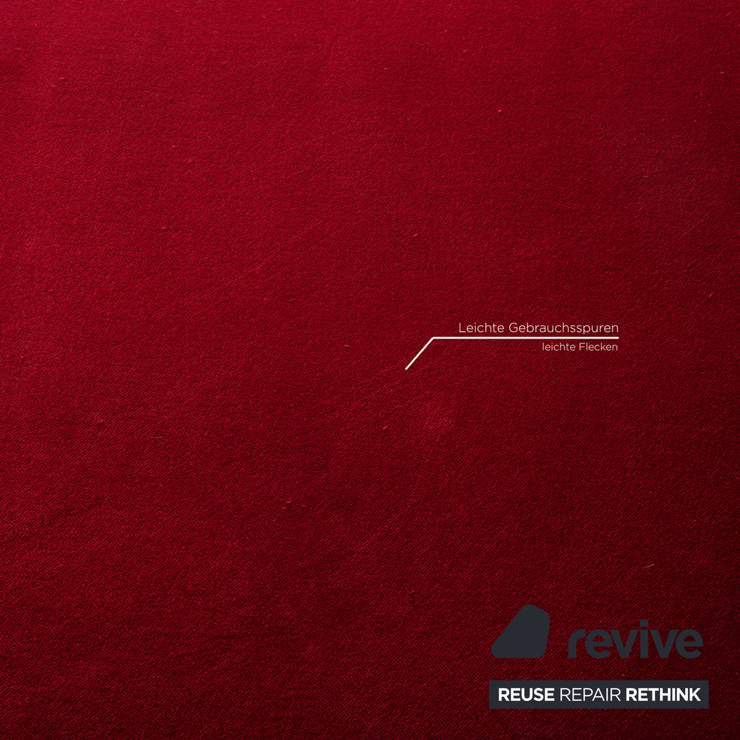 Bretz Gaudi Fabric Sofa Red Three Seater Couch