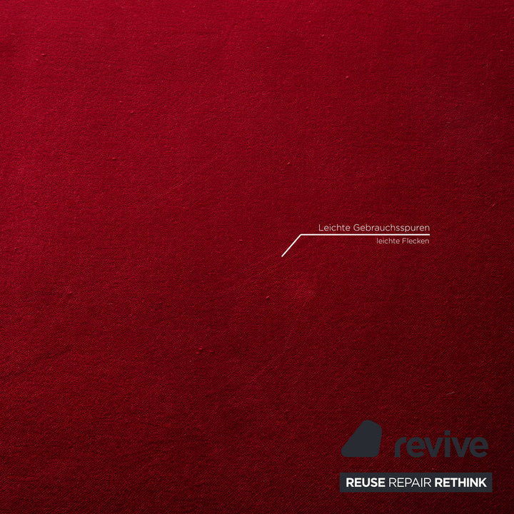 Bretz Gaudi Fabric Sofa Red Three Seater Couch