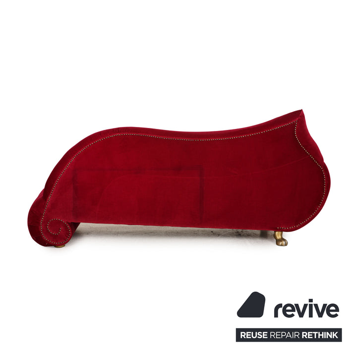 Bretz Gaudi Fabric Sofa Red Three Seater Couch