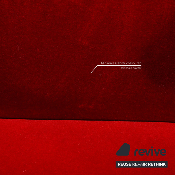 Bretz Gaudi fabric sofa red three-seater couch recamier