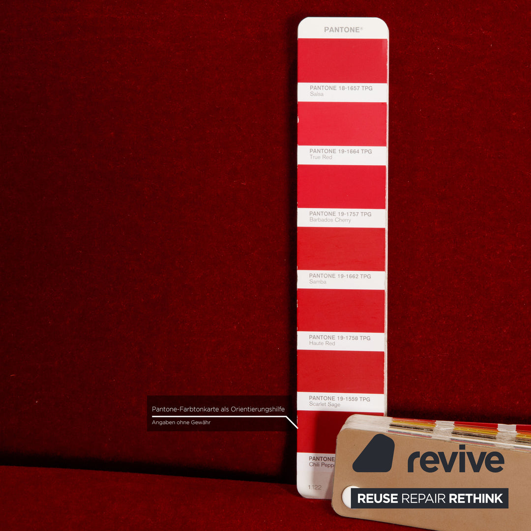 Bretz Gaudi fabric sofa red three-seater couch recamier