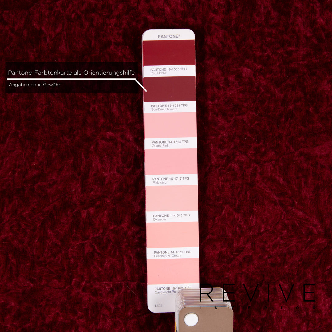 Bretz Gaudi fabric sofa red three-seater incl. cushions #15252