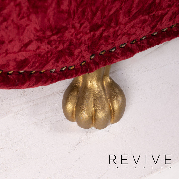 Bretz Gaudi fabric sofa red three-seater incl. cushions #15252