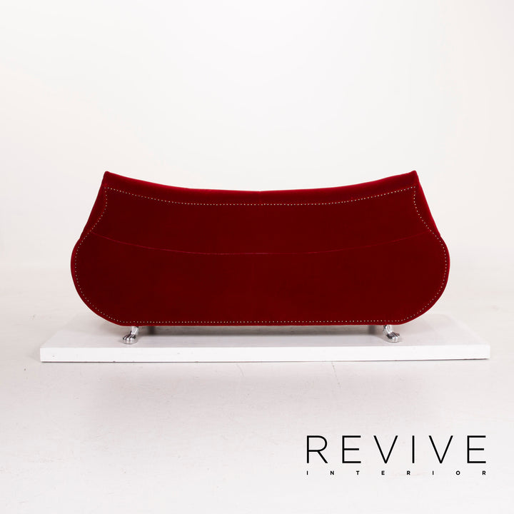 Bretz Gaudi Fabric Sofa Red Three Seater Velvet #14709