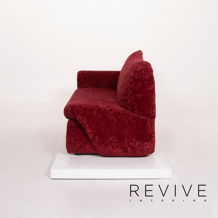 Bretz Gaudi Fabric Sofa Red Three Seater Velvet #14986