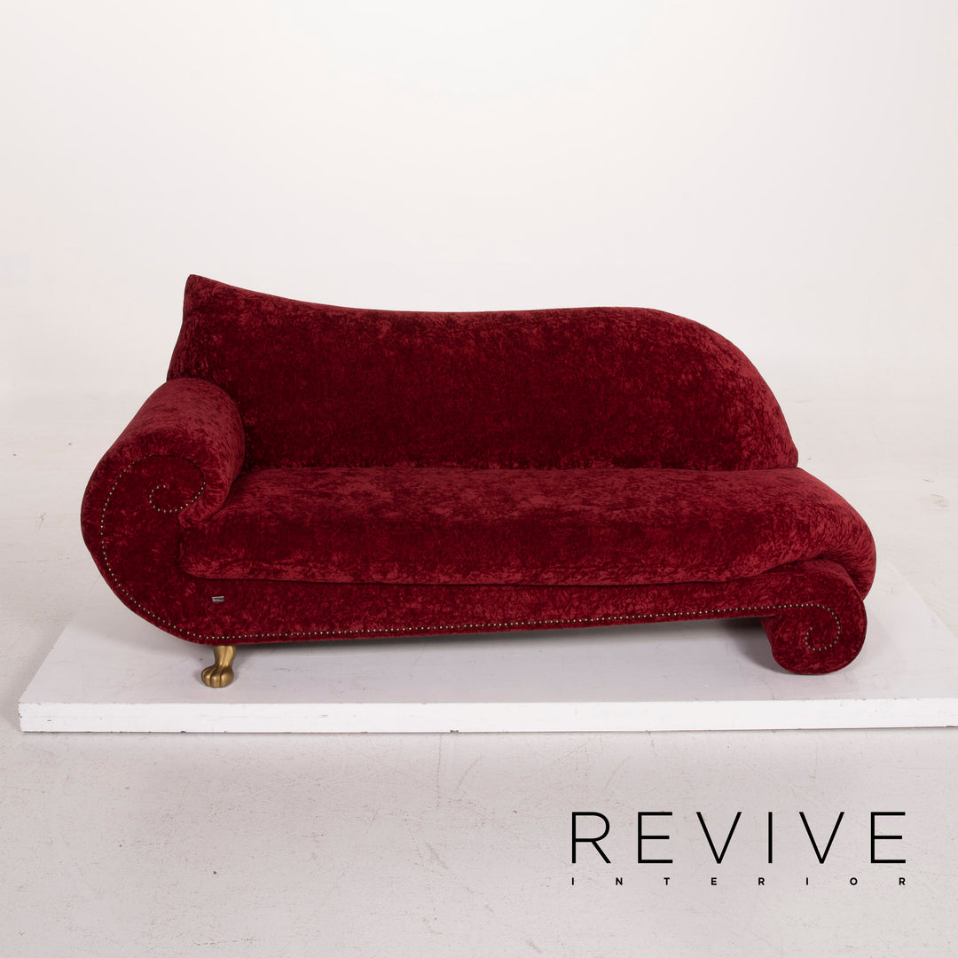 Bretz Gaudi Fabric Sofa Red Three Seater Velvet #14986