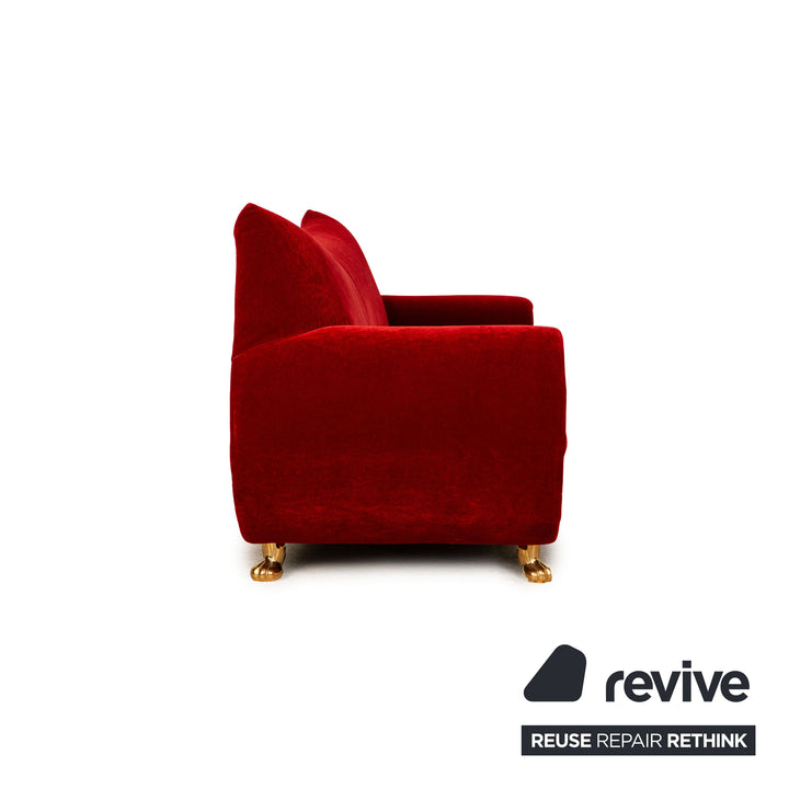Bretz Gaudi Fabric Two Seater Red Sofa Couch
