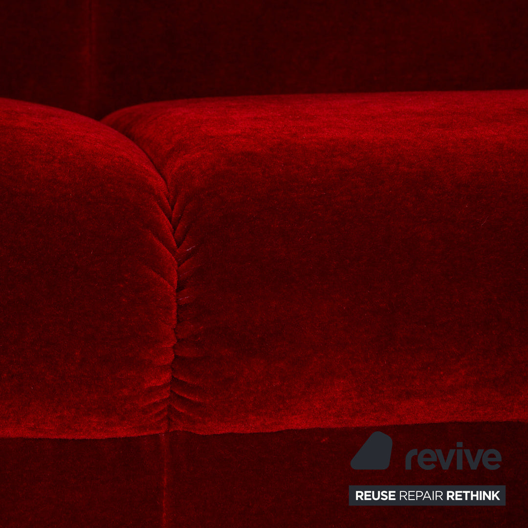 Bretz Gaudi Fabric Two Seater Red Sofa Couch