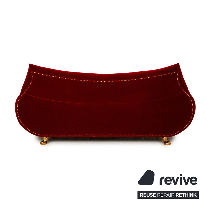 Bretz Gaudi Fabric Two Seater Red Sofa Couch
