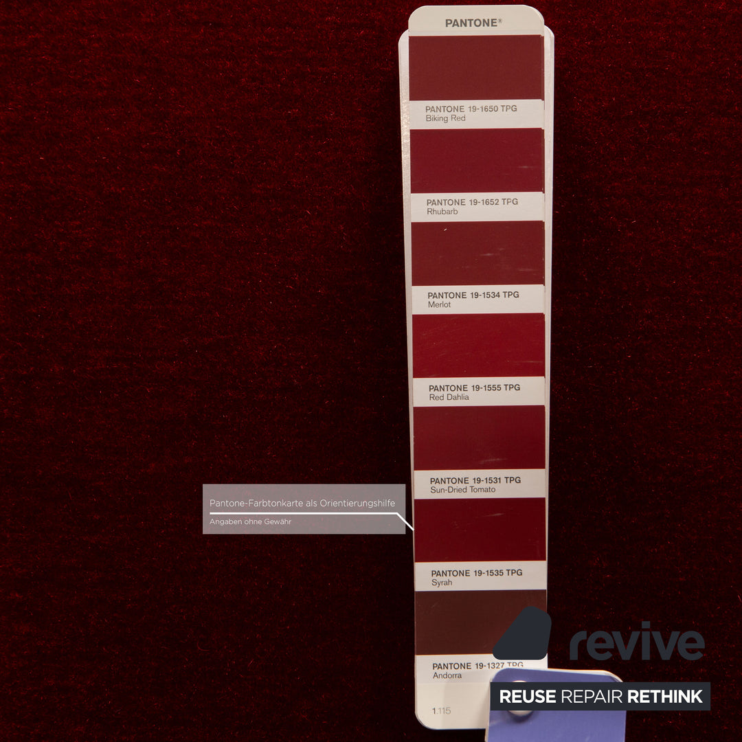 Bretz Gaudi Fabric Two Seater Red Sofa Couch