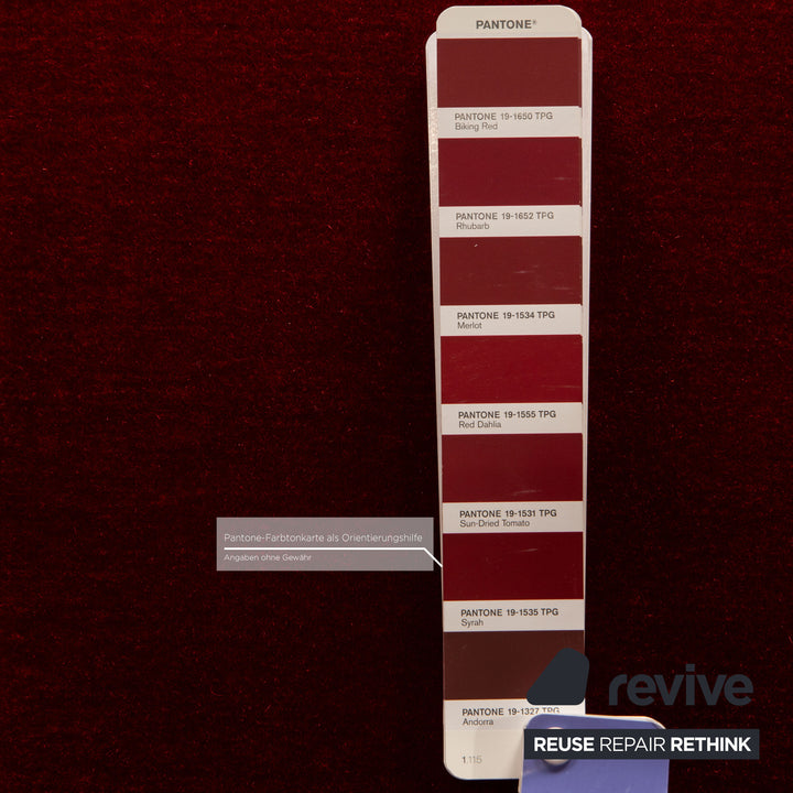 Bretz Gaudi Fabric Two Seater Red Sofa Couch