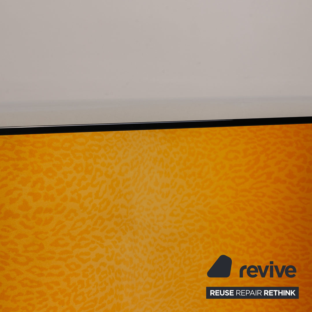 Bretz glass dining table yellow