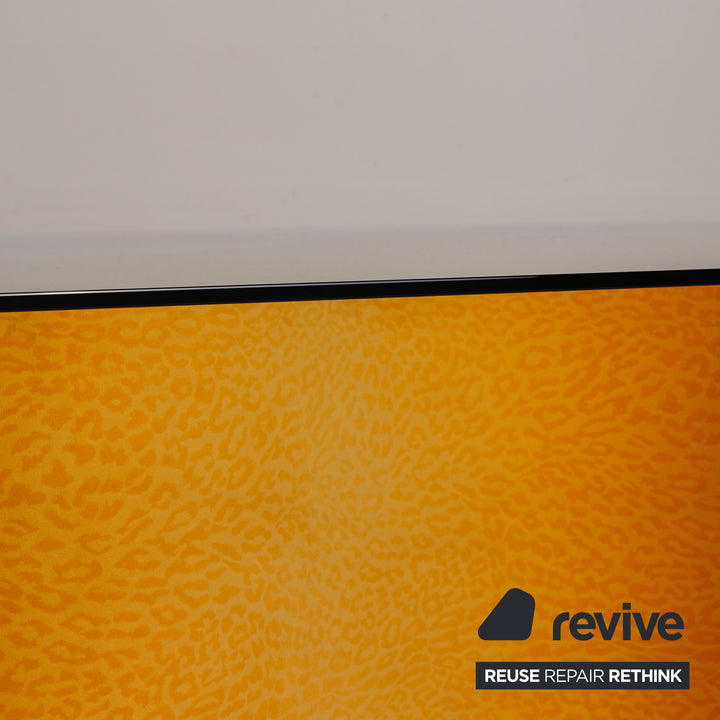 Bretz glass dining table yellow