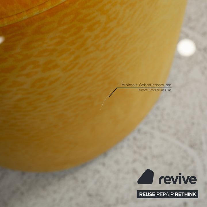 Bretz glass dining table yellow