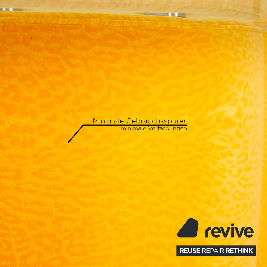 Bretz glass dining table yellow