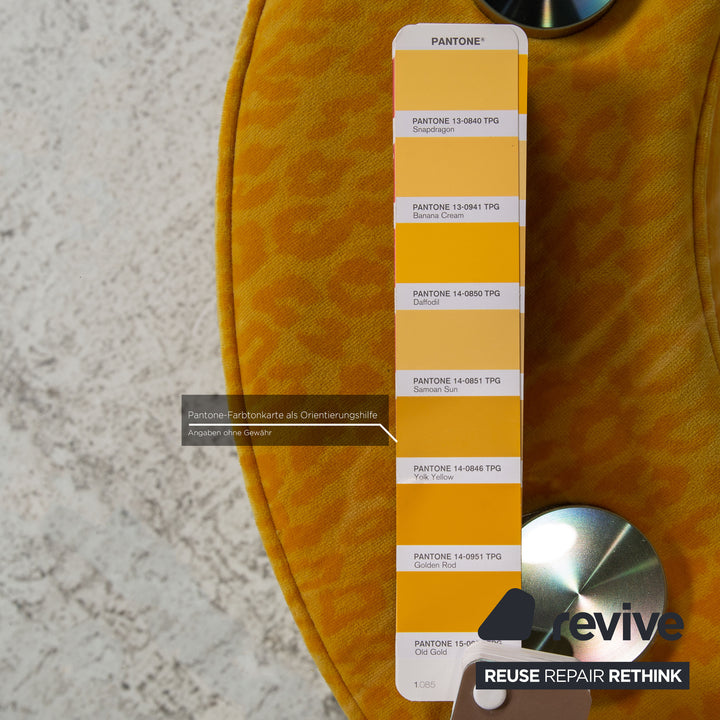 Bretz glass dining table yellow