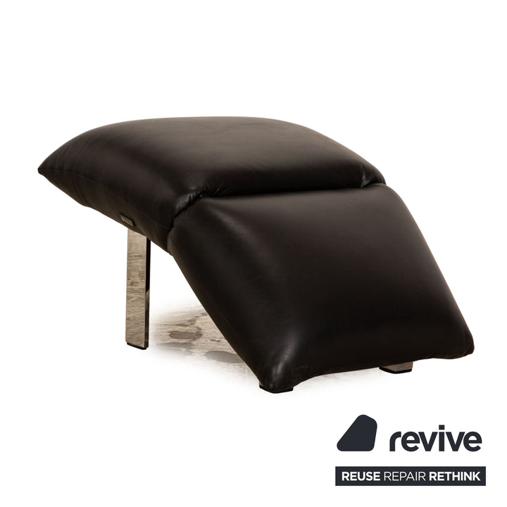 Bretz Highland B132 Leather Rocking Armchair Black incl. footstool