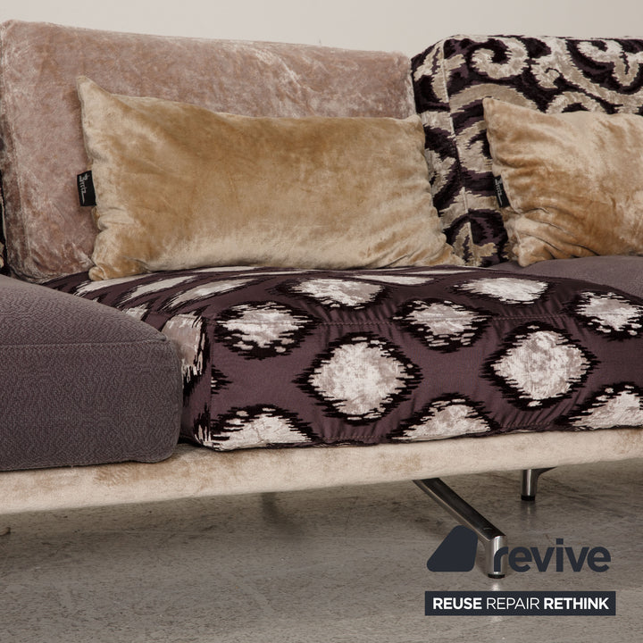 Bretz Kauai Fabric Sofa Purple Corner Sofa Couch