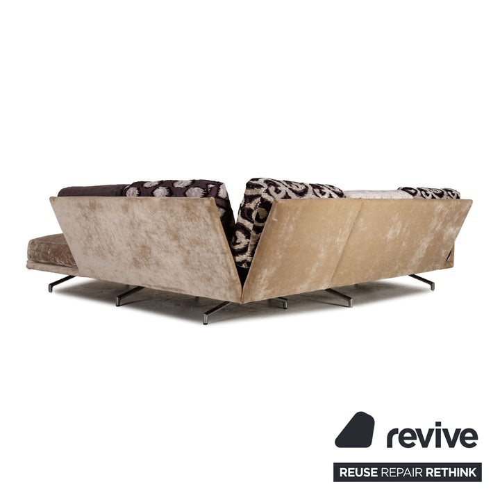 Bretz Kauai Fabric Sofa Purple Corner Sofa Couch