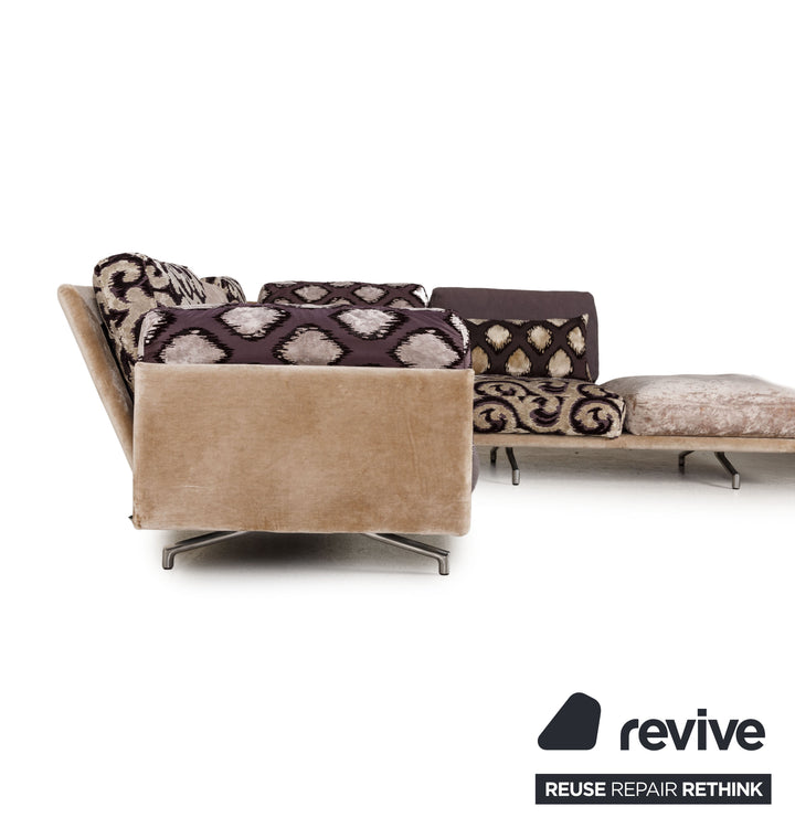 Bretz Kauai Fabric Sofa Purple Corner Sofa Couch