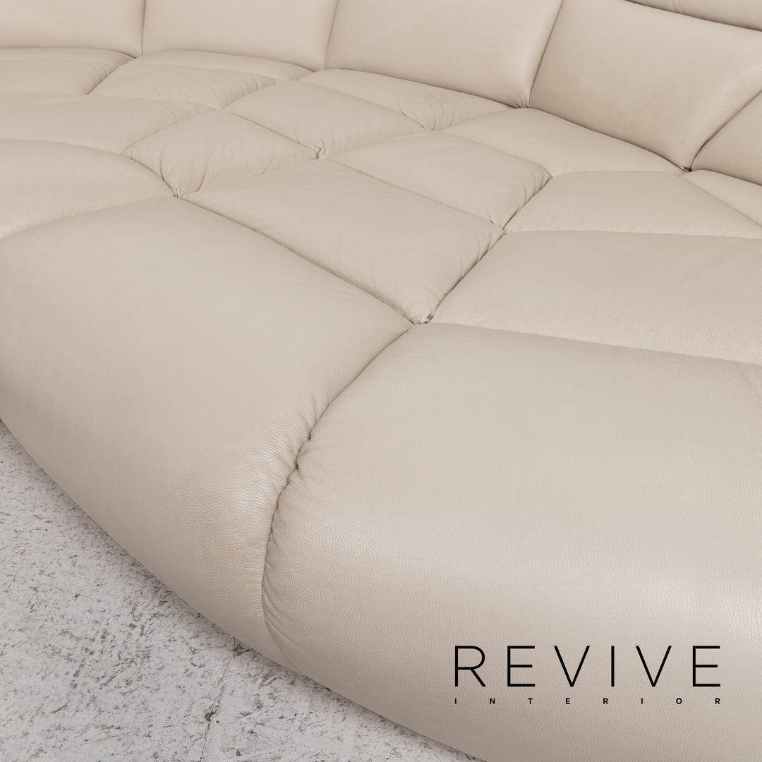 Bretz Kautsch Leather Corner Sofa Gray Sofa Couch #13171