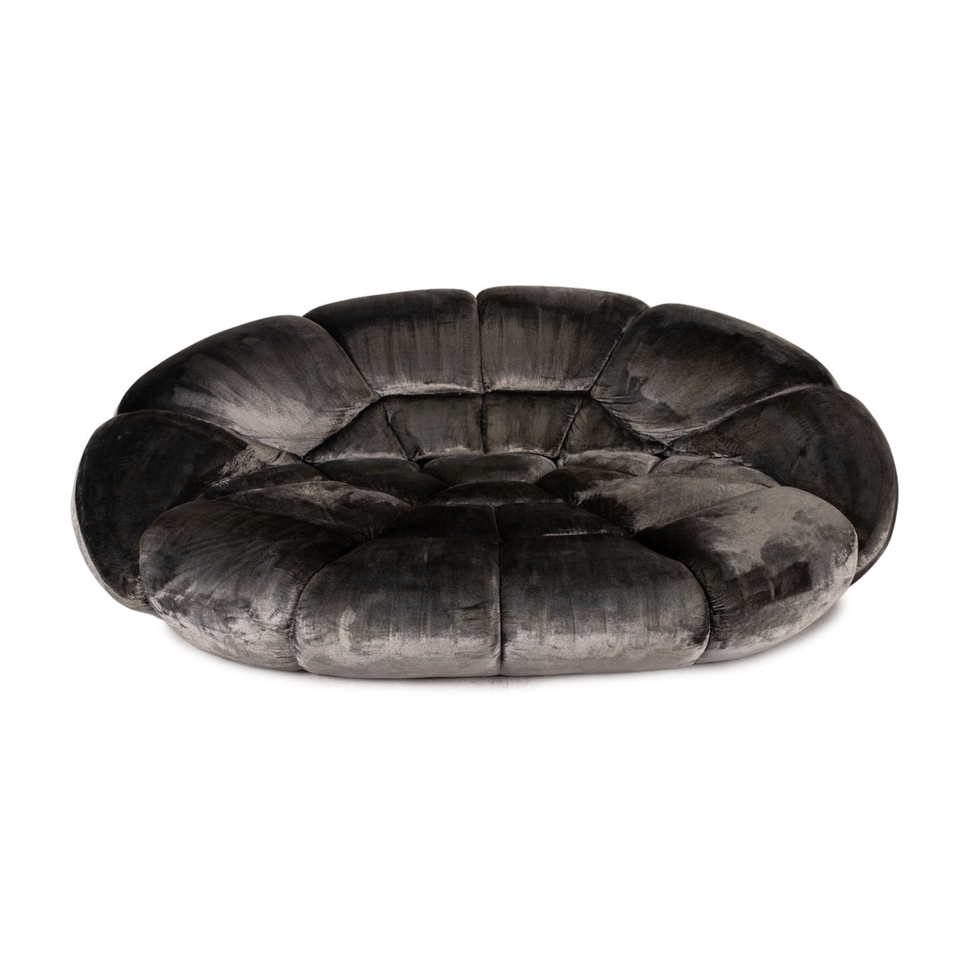 Bretz Kautsch Fabric Sofa Gray Four Seater Couch