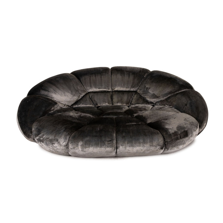 Bretz Kautsch Fabric Sofa Gray Four Seater Couch