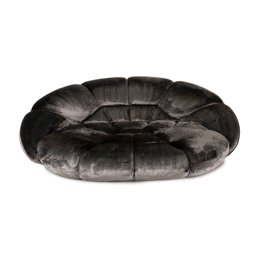 Bretz Kautsch Fabric Sofa Gray Four Seater Couch