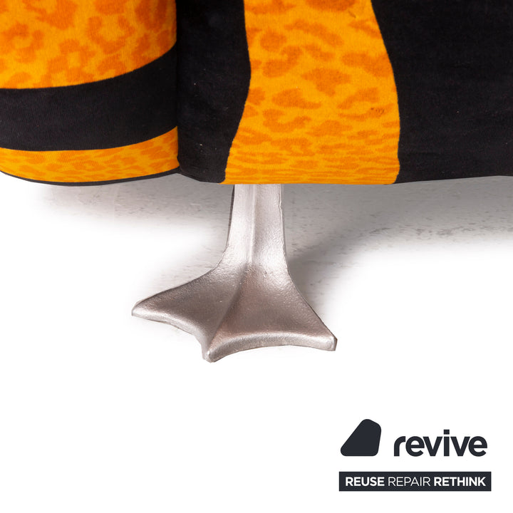 Bretz duck fabric sofa yellow three seater black tiger pattern