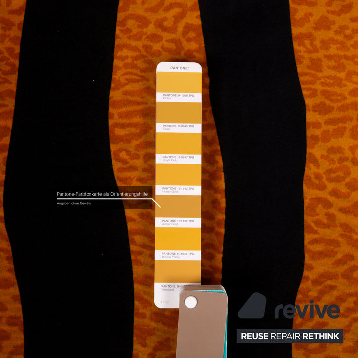 Bretz duck fabric sofa yellow three seater black tiger pattern