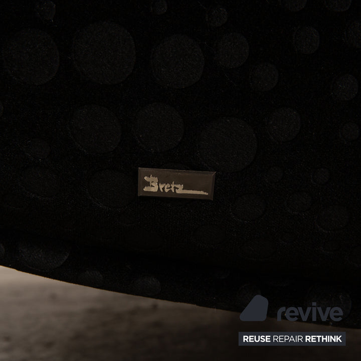 Bretz Laola Hookipa Fabric Black Two Seater Sofa Couch