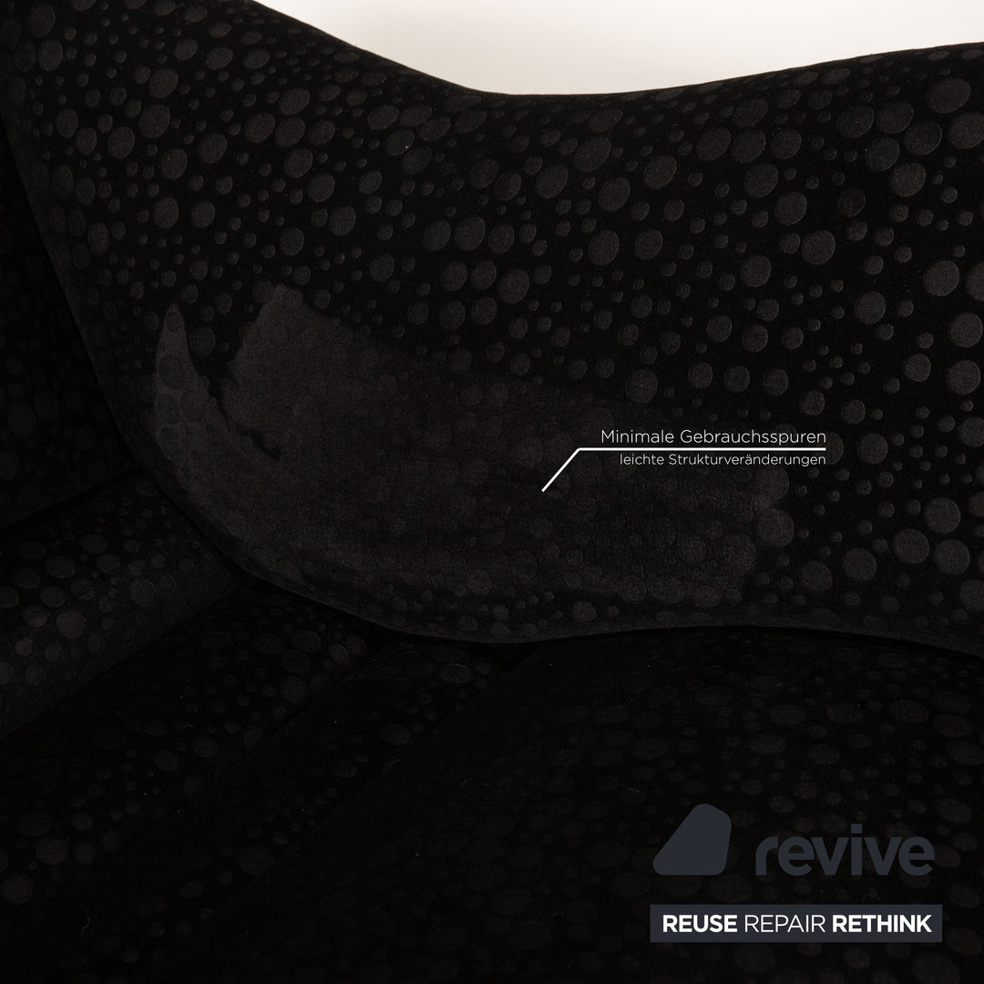 Bretz Laola Hookipa Fabric Black Two Seater Sofa Couch