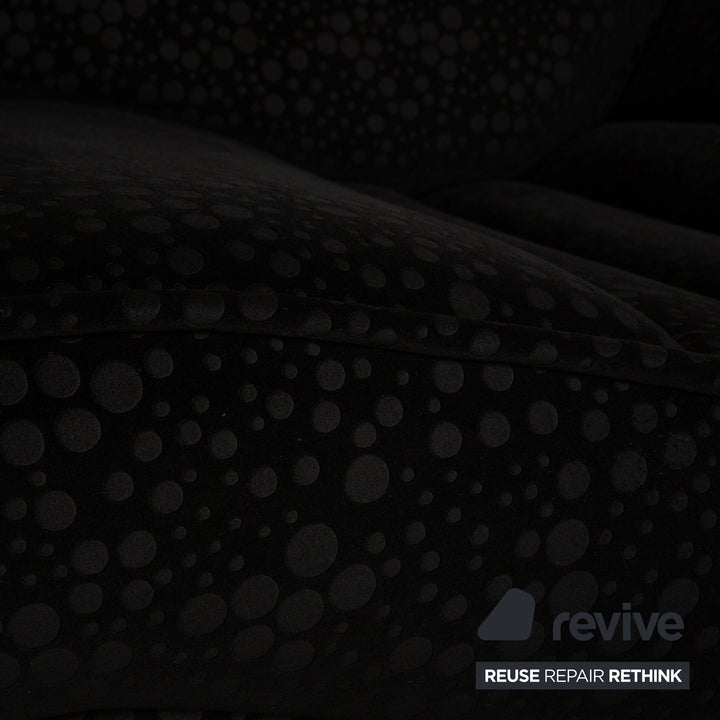 Bretz Laola Hookipa Fabric Black Two Seater Sofa Couch