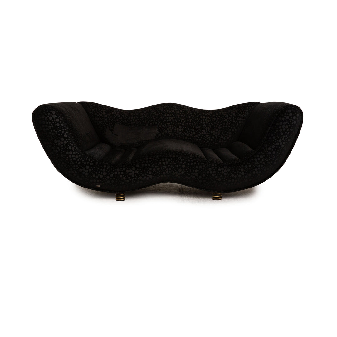 Bretz Laola Hookipa Fabric Black Two Seater Sofa Couch