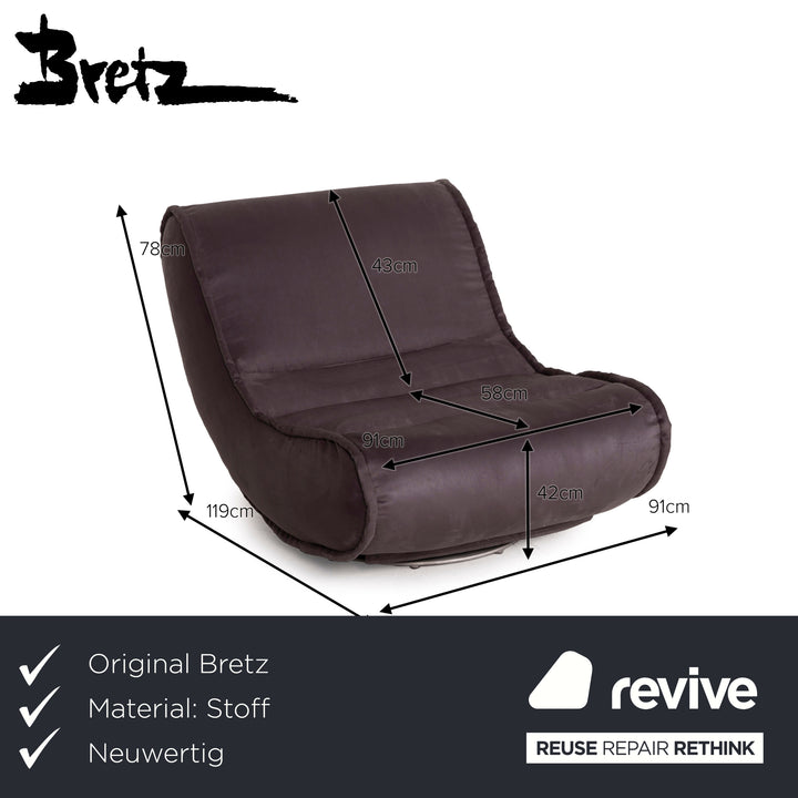 Bretz Laola Hookipa Fabric Armchair Gray Rocker Function