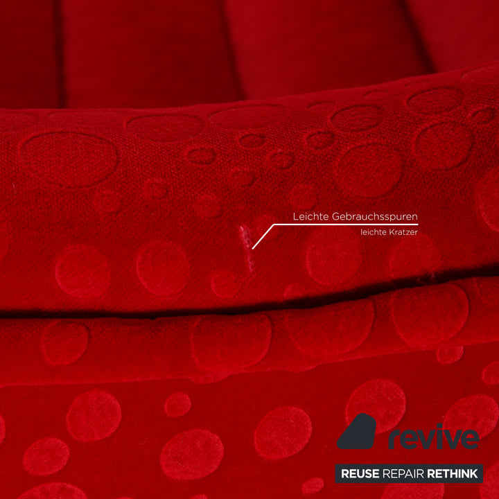 Bretz Laola Hookipa Fabric Sofa Red Two Seater Couch