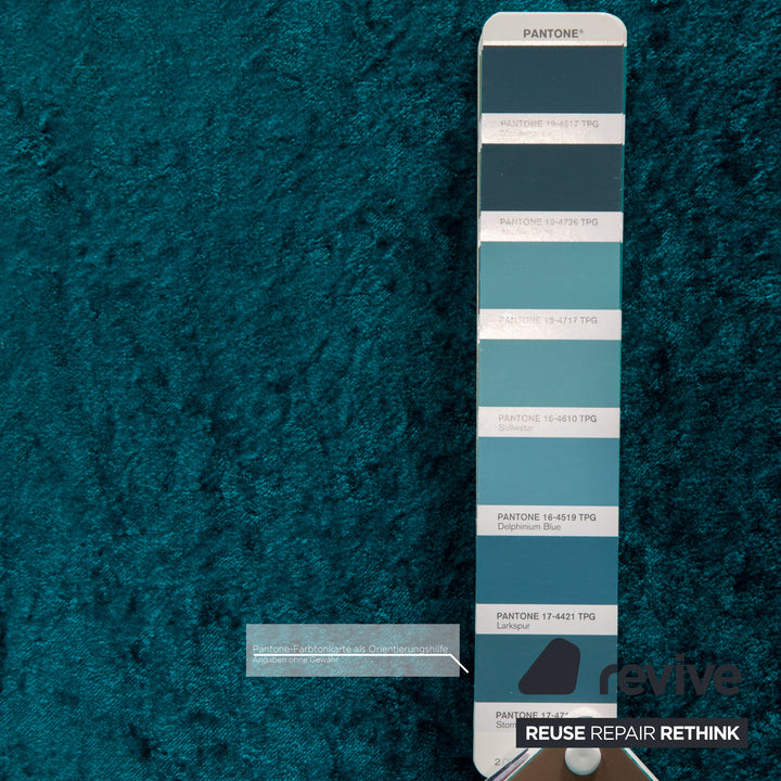 Bretz Laola Hookipa Fabric Sofa Turquoise Three Seater Couch